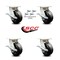 Service Caster 5 Inch Kingpinless Phenolic Wheel Swivel Caster Set with Brakes and Swivel Locks SCC-KP30S520-PHR-SLB-BSL-4 - alternate 2